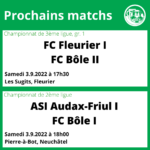 Prochains matchs